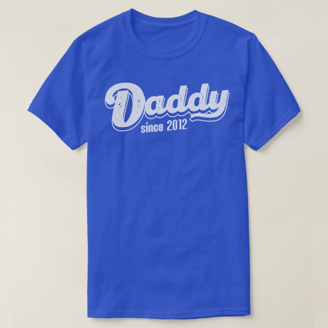 T-shirt Papa vintage depuis 2012 (Design devant)
