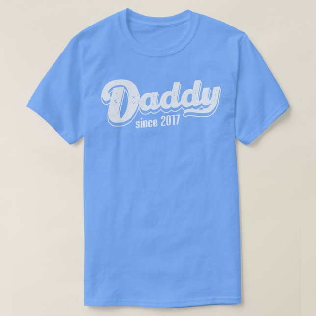 T-shirt Papa vintage depuis 2017 (Design devant)