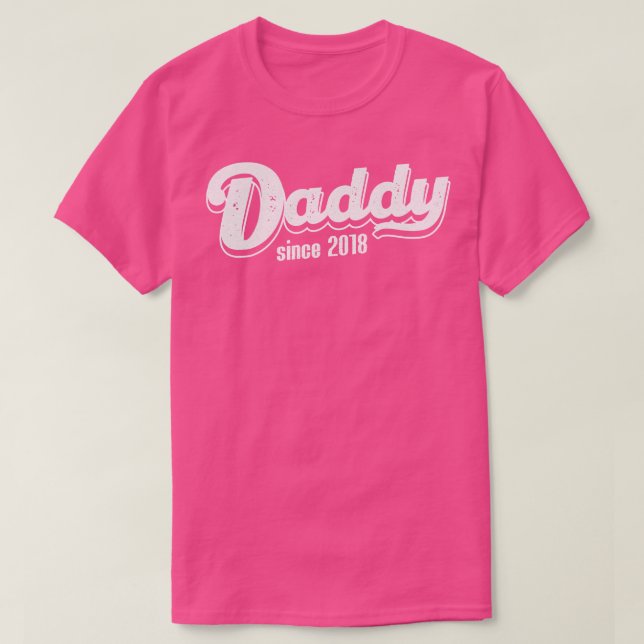 T-shirt Papa vintage depuis 2018 (Design devant)