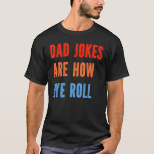 T-shirt Papa Vintage Papa Jour Père Les Blagues Papa Sont 
