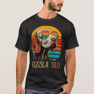 T-shirt Papa Vizsla drôle Rétro Vintage Propriétaire de ch