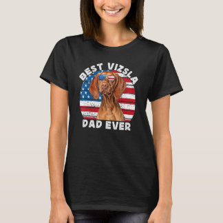 T-shirt Papa Vizsla pour hommes Vizsla hongrois Drapeau am