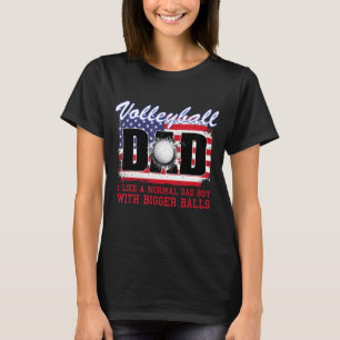 T-shirt Papa Volleball Comme Papa Normal Avec De Plus Gran
