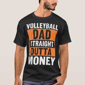 T-shirt Papa volley-ball tout droit sorti de l'argent drôl