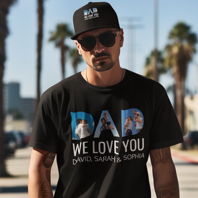 T-shirt Papa We Love You Custom 3 Photo Fête des pères Drô (Créateur téléchargé)