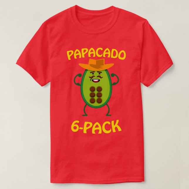 T-shirt Papacado 6 Pack Papa Avocado Cute Workout (Design devant)