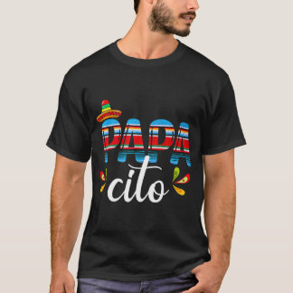 T-shirt Papacito Cinco De Mayo Fier Mexicain Far Best Papa