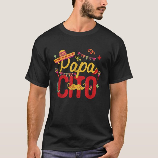 T-shirt Papacito Famille Cinco De Mayo Couple Correspondan (Devant)