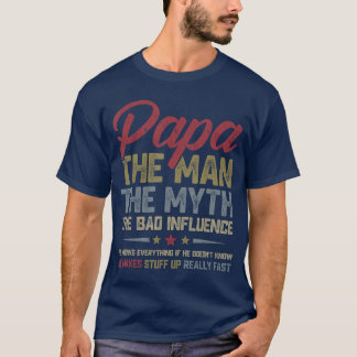 T-shirt Papahe Manhe Mythhe Mauvaise Influence Pèr