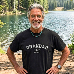 T-shirt Papapa Est Année Noir Blanc Total Grands Héritage