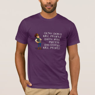 T-shirt Papas drôles avec la chemise de filles