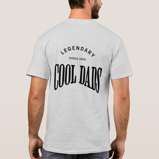 T-shirt Papas Légendaires Cool – Conception de Typographie (Dos)