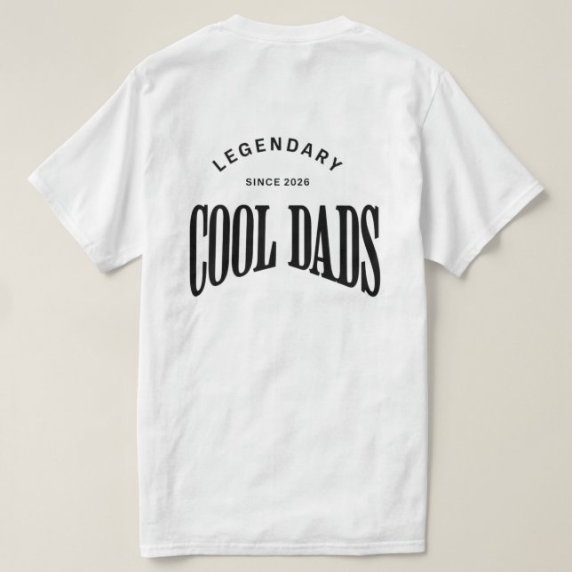 T-shirt Papas Légendaires et Cool – Conception de Typograp (Design dos)