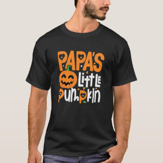 T-shirt Papa's Little Pumpkin Halloween Shirt Cute Kids Pu