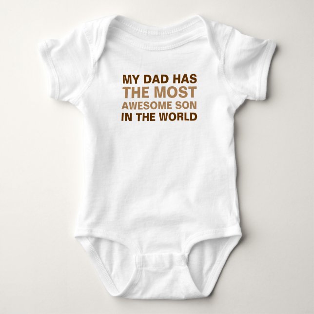 T-shirt Papa's Most Awesome Son Saying (Devant)