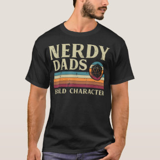 T-shirt Papás Nerds Construyen Carácter Día del Padre Retr