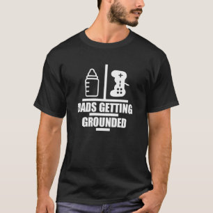 T-shirt Papas obtenant la chemise fondée de logo (foncée