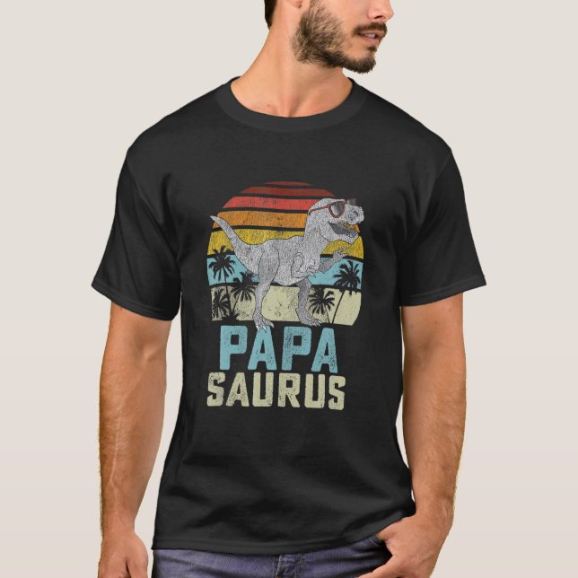 T-shirt Papasaurus drôle (Devant)