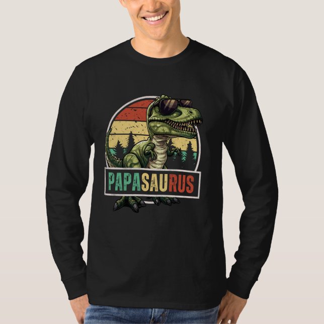T-shirt Papasaurus Funny Papa Dinosaur Grand-père Saurus F (Devant)
