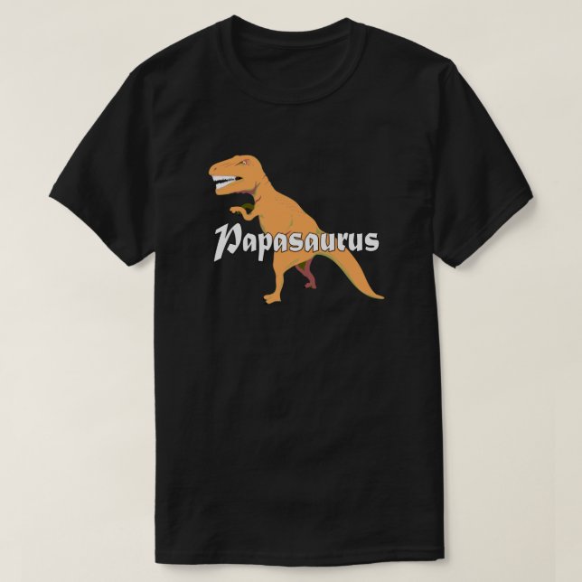 T-shirt Papasaurus papa Fête des pères d'anniversaire (Design devant)