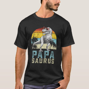 T-shirt Papasaurus Retro Vintage T Rex Papa Saurus Mens