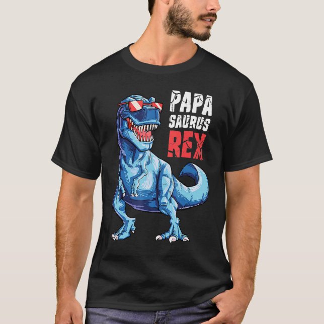 T-shirt Papasaurus Rex Dinosaur Papa Saurus Famille du pèr (Devant)