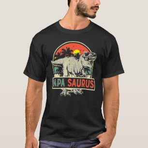 T-shirt Papasaurus Rex Dinosaur Papa Saurus Famille Matchi