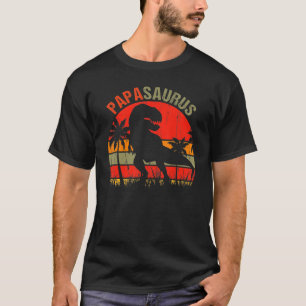 T-shirt Papasaurus rex Dinosaur Papa Saurus Père Fami