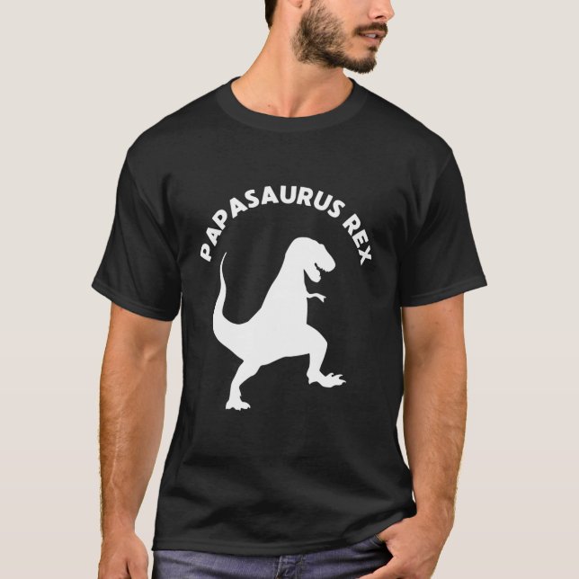 T-shirt Papasaurus Rex Dinousaur Papa Cadeau Pour Papa (Devant)