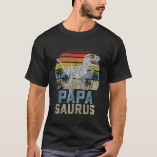 T-shirt Papasaurus T Rex Dinosaur Papa Saurus Family Match