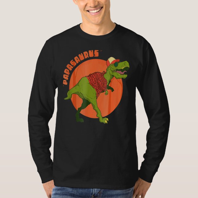 T-shirt Papasaurus Tee T rex Papa Saurus Dinosaur Grand-pè (Devant)