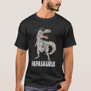 T-shirt Papasaurus Tyrannosaurus Rex Dinosaure Pour Grandf