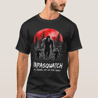 T-shirt Papasquatch Comme Un Grand-Père Juste Beaucoup Plu