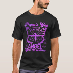 T-shirt Papau2019s Fille Je Serais Son Ange Maintenant Il