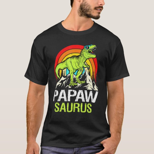 T-shirt Papawsaurus Dinosaur Grand-père Papaw Saurus Père (Devant)