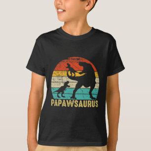 T-shirt Papawsaurus Rex Papaw Dinosaure 2 Enfants Fête des
