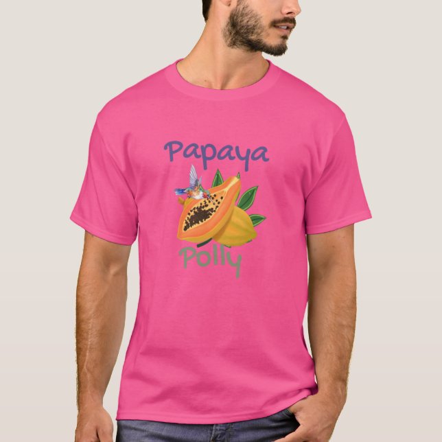 T-shirt Papaya Polly design amusant avec petit oiseau (Devant)