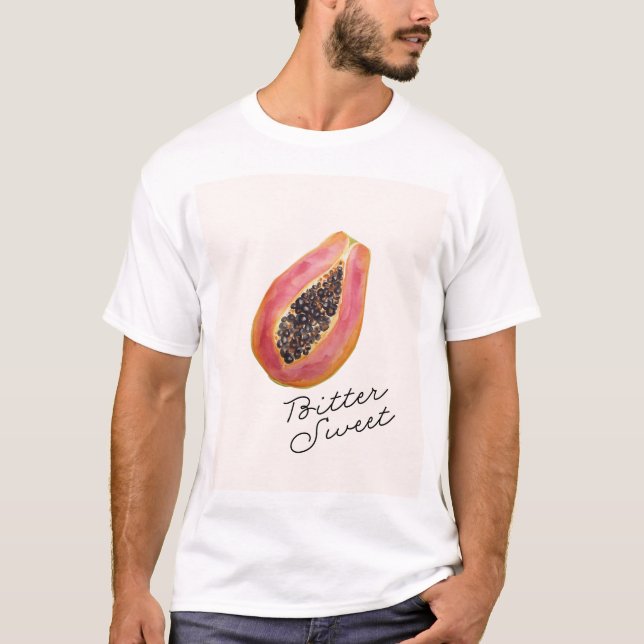 T-shirt Papaye ; Amer et Sucré (Devant)