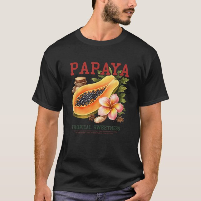 T-shirt Papaye Douceur Tropicale Saveur Exotique (Devant)