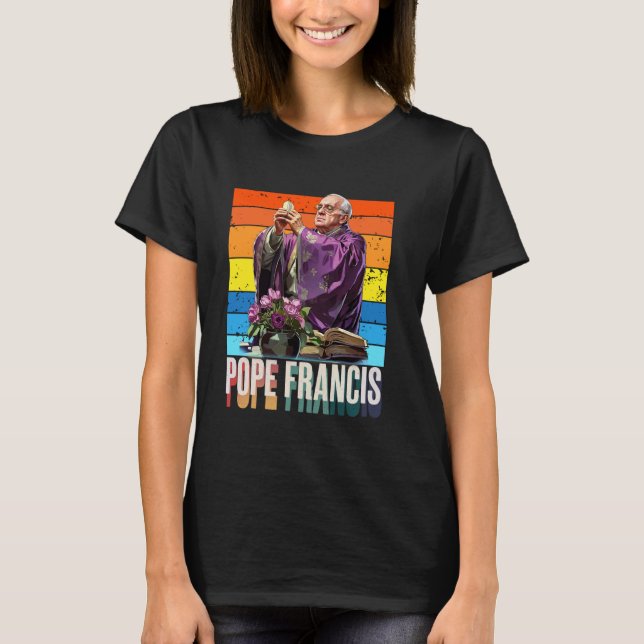 T-shirt Pape François Vatican Catholique Saint (Devant)