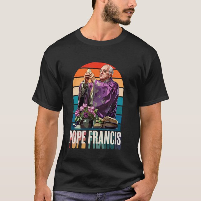 T-shirt Pape François Vatican Catholique Saint (Devant)