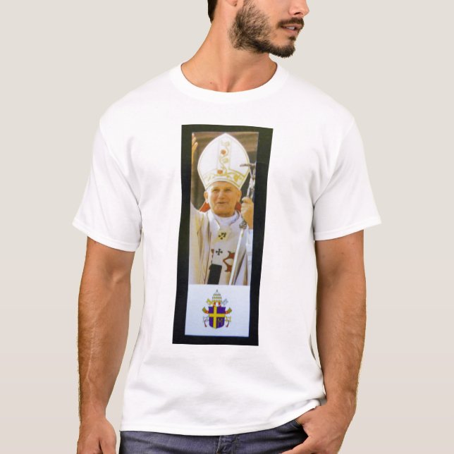 T-shirt Pape Jean Paul II béni (Devant)