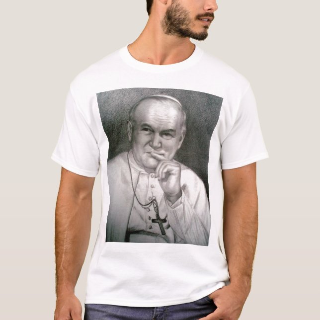 T-shirt Pape Jean Paul II g (Devant)