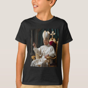 T-shirt Pape Trump Drôle Trump Vatican Chrétien Rétro Chu