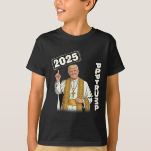 T-shirt Pape Trump Drôle Trump Vatican Chrétien Rétro Chu