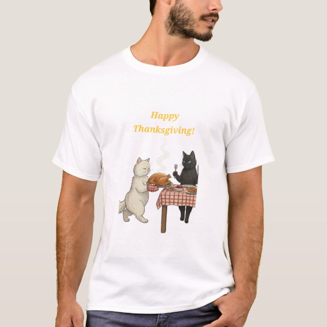 T-shirt Paper&pukku happy Thanksgiving! (Devant)
