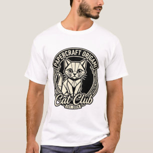 T-shirt Papercraft Origami Chat Drôle Chat Graphique - Pap