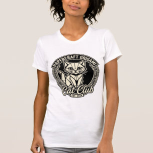 T-shirt Papercraft Origami Chat Drôle Chat Graphique - Pap