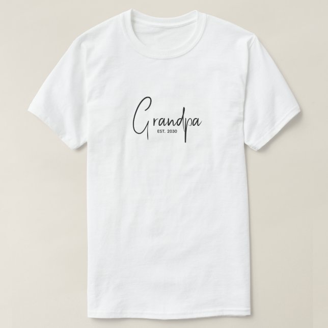 T-shirt Papi a fondé un nouveau cadeau pour papi  (Design devant)