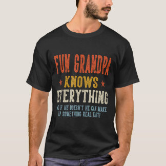 T-shirt Papi amusant sait tout fête des pères rétro
